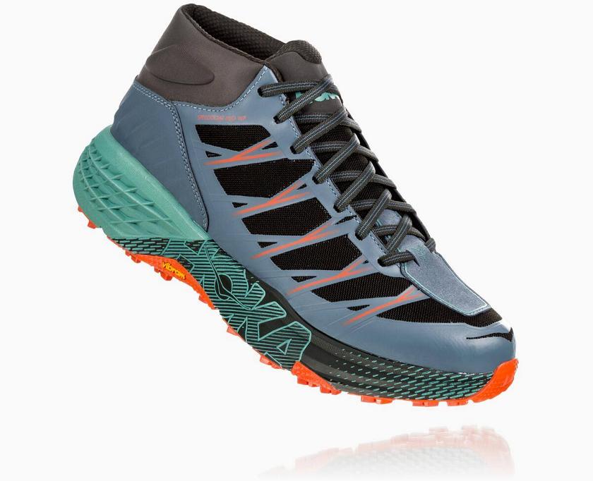 Hoka One One M Speedgoat Mid Waterproof Trail Running Shoes NZ W648-579